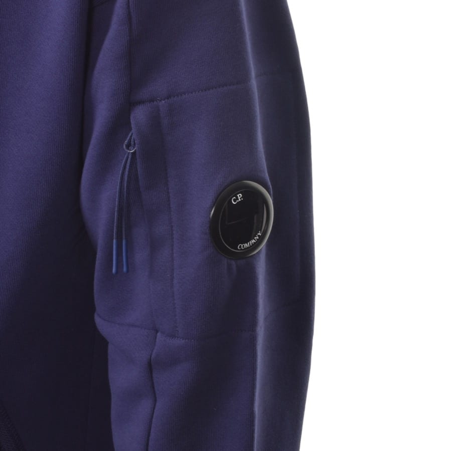 Alternative Image for ProductCP Company Half Zip Sweatshirt Blue3